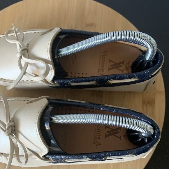 Vicomte A. Paris - palm Beach Leather Mocassin Creme Eur‎ 39 men’s size 7 shoe main image 4